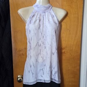 NWT White House Black Market Lavendar Snakeskin Halter Top